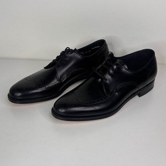 E.T. Wright Mens Black Leather Wingtip Dress Shoes Size 9 1/2 B - Picture 1 of 10